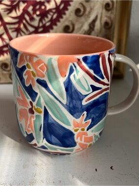 Anthropologie Mathilde Floral Mug